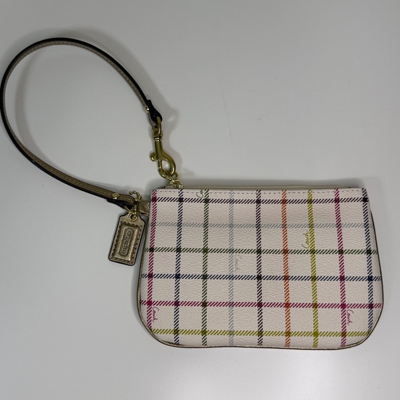 Coach | Peyton Heritage Tattersall Multicolor Wristlet Pouch - Picture 9 of 10